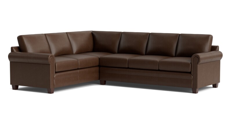 Carolina Leather Panel Arm L-Shaped Sectional 3887LLSECTLKIT53