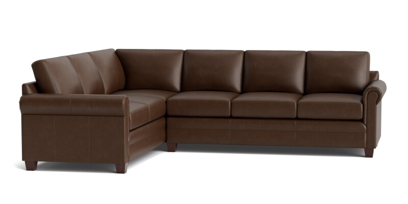 Carolina Leather Panel Arm L-Shaped Sectional 3887LLSECTLKIT57