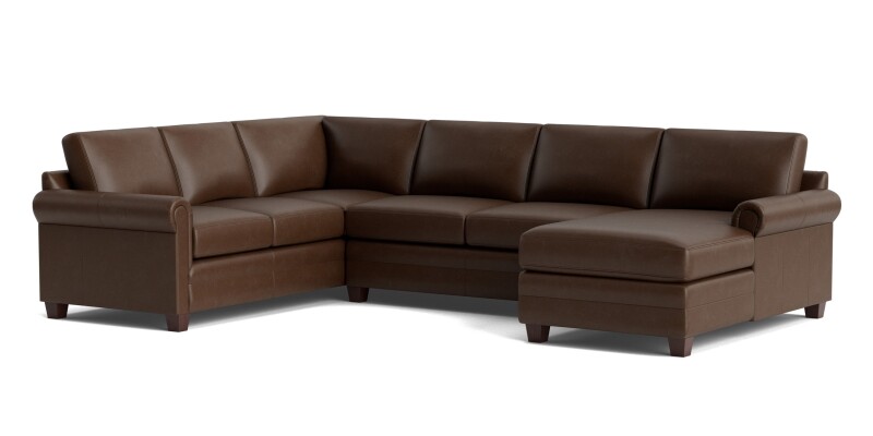 Carolina Leather Panel Arm U-Shaped Sectional 3887USECTLKIT53