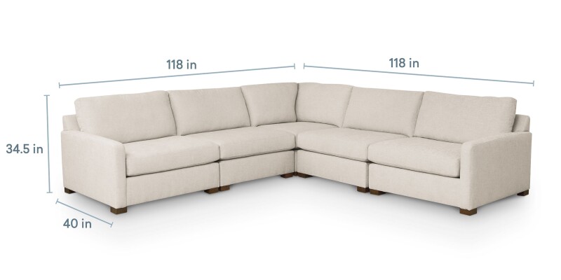 Colby Thin Track Arm Modular L-Shaped Sectional 3892LSECTFC5FC2320LOUNGE