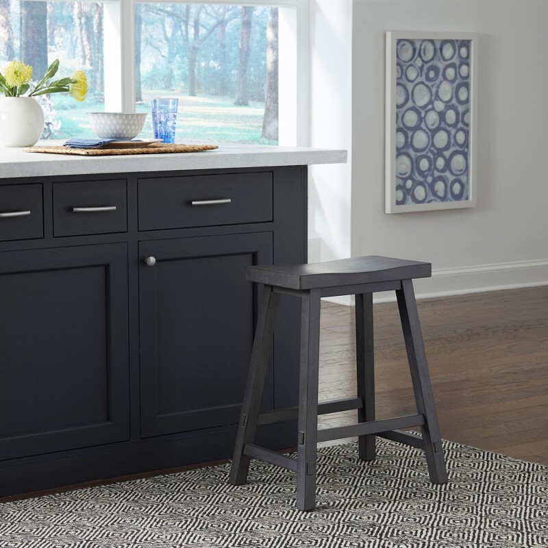 Creations 24 Inch Sawhorse Counter Stool - Slate 38B1824S