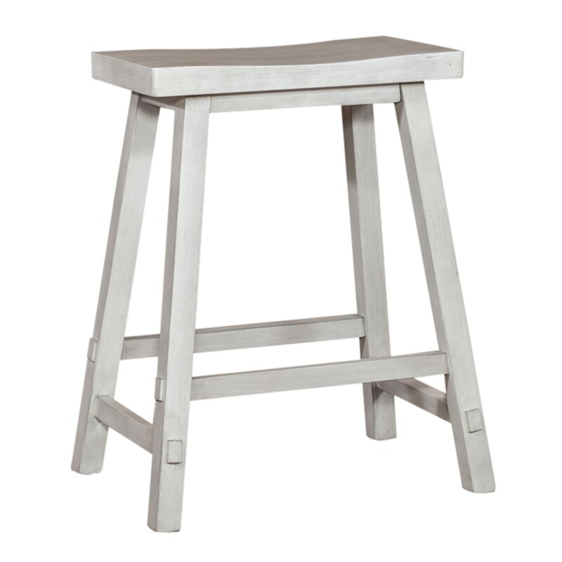 Creations 24 Inch Sawhorse Counter Stool - White 38B1824W