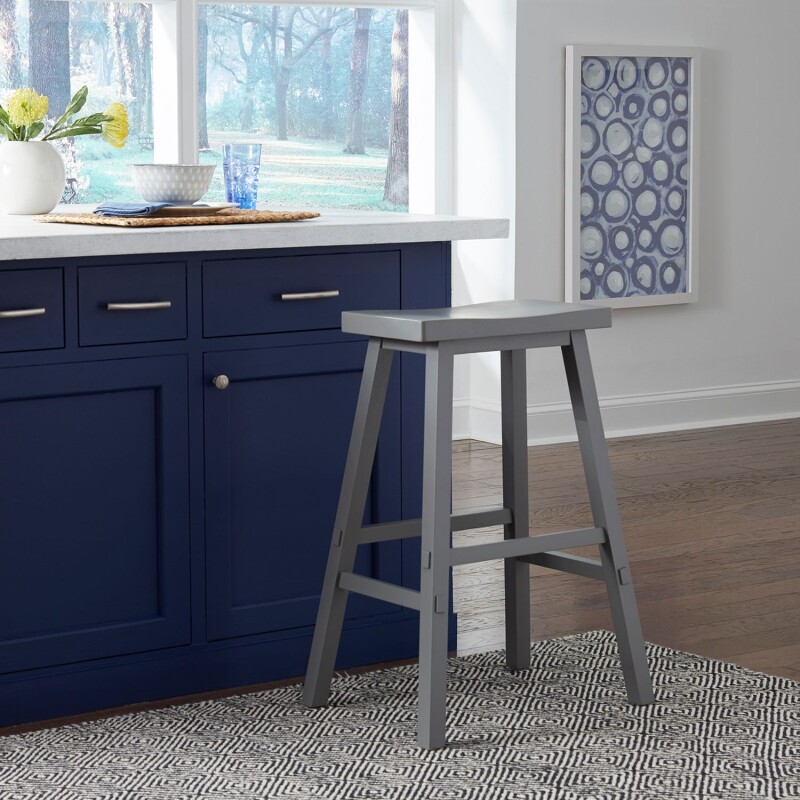 Creations 30 Inch Sawhorse Stool- Gray 38B1830G