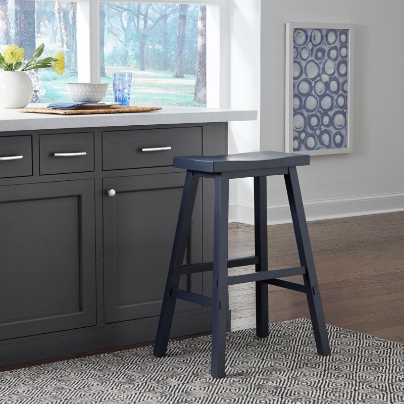Creations 30 Inch Sawhorse Stool- Navy 38B1830N