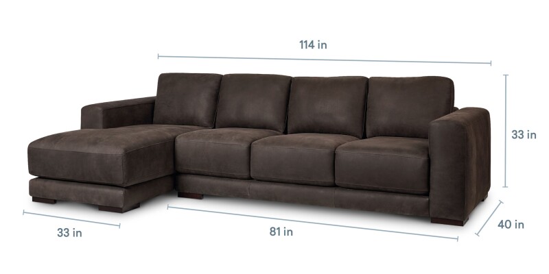 Cabo Leather Chaise Sectional 3910LCSECTE