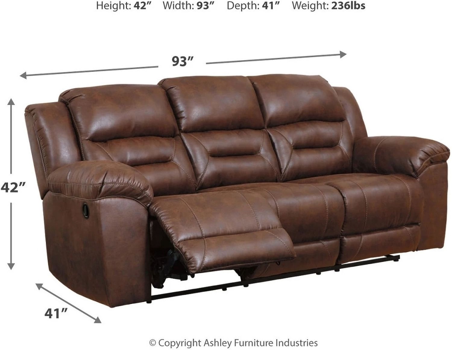 Stoneland Reclining Sofa In Chocolate 3990488