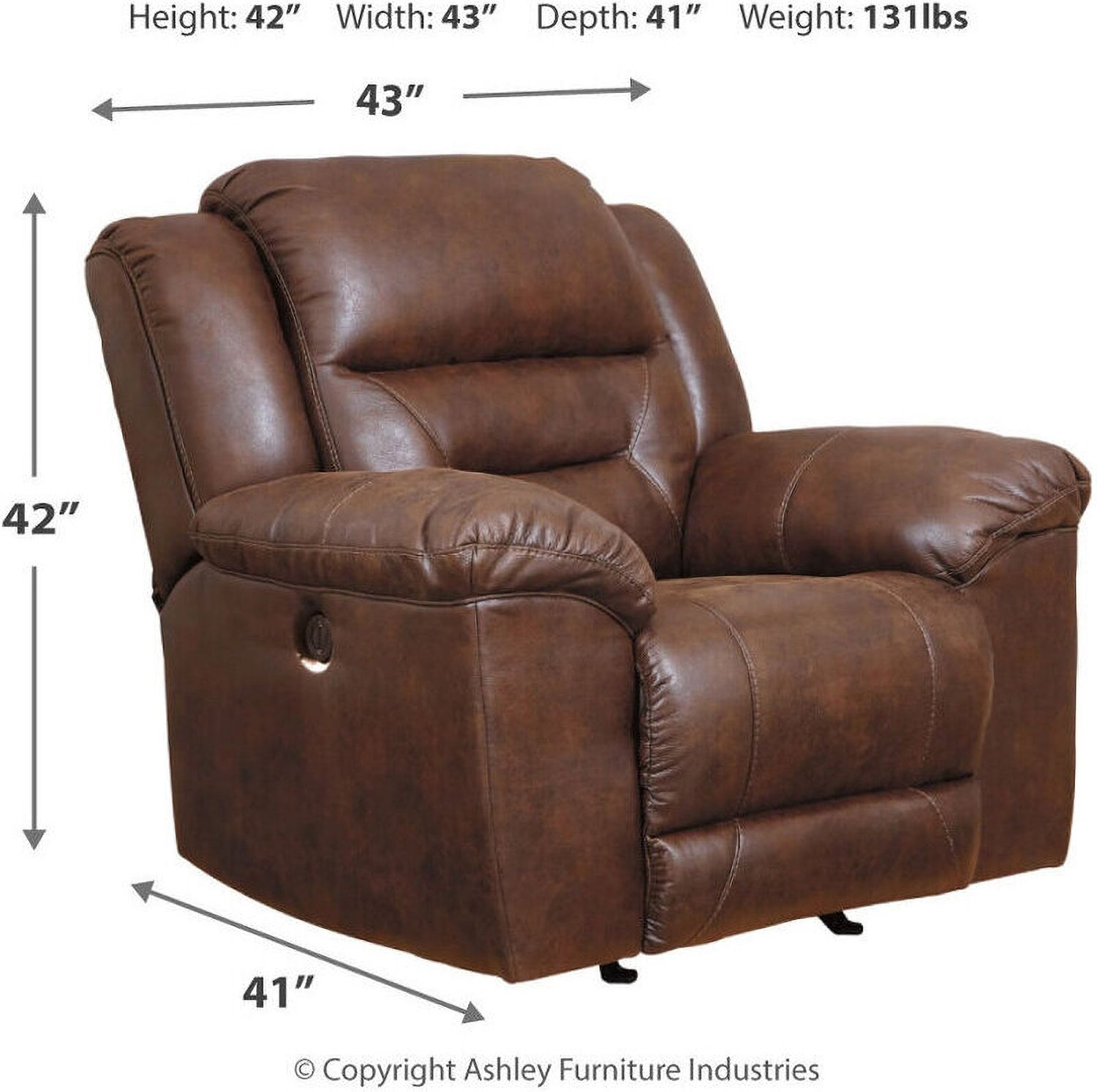 Stoneland Power Recliner In Chocolate 3990498