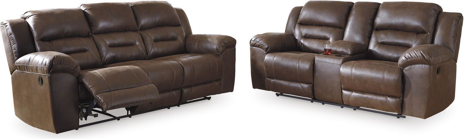 Stoneland Reclining Living Room Set In Chocolate 39904U1