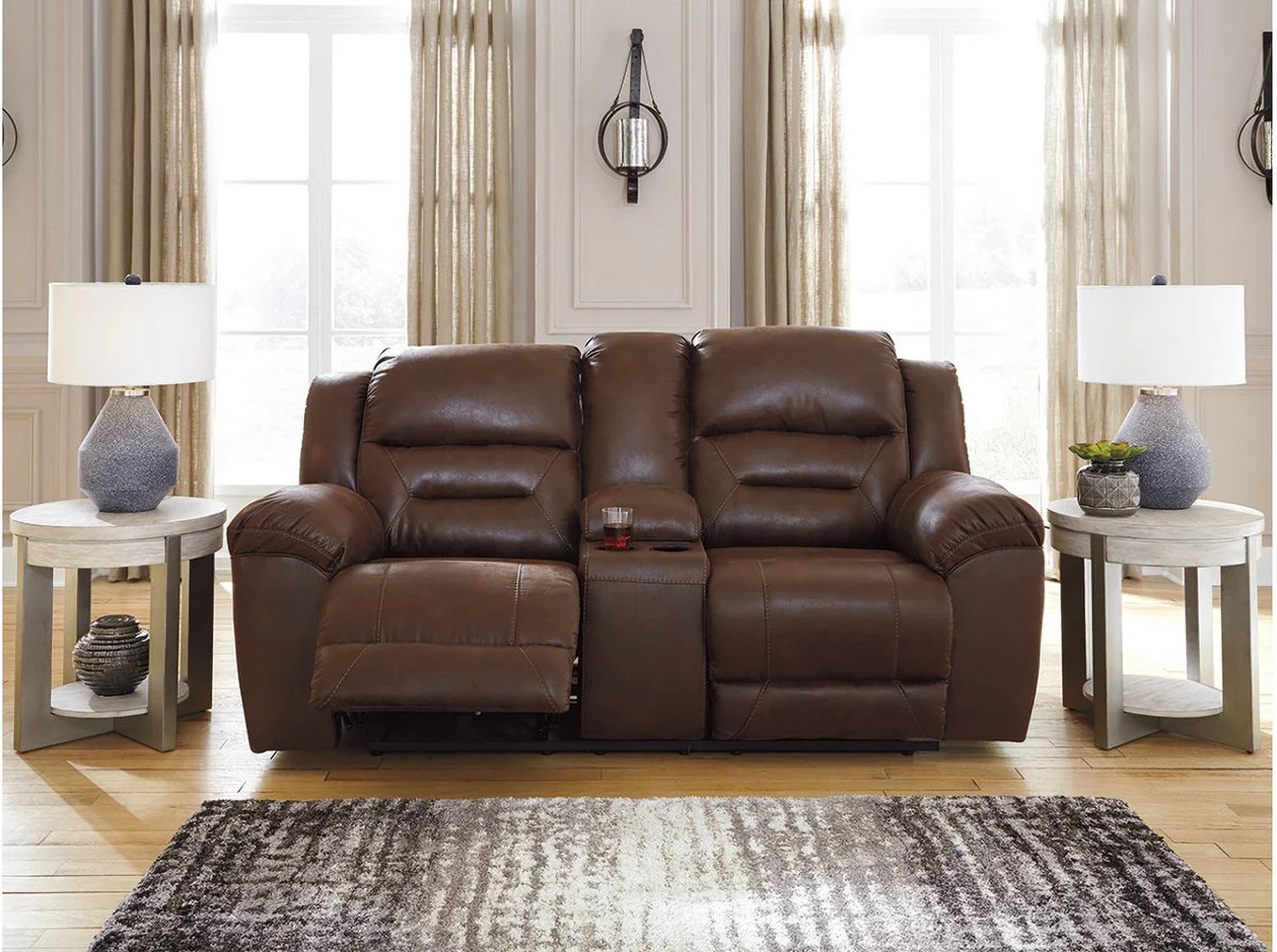 Stoneland Reclining Living Room Set In Chocolate 39904U1