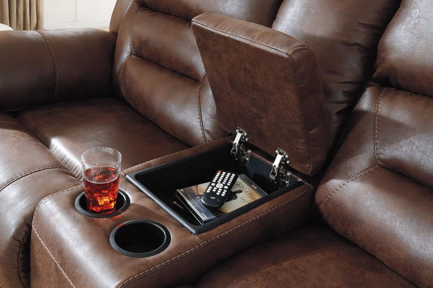 Stoneland Reclining Living Room Set In Chocolate 39904U1