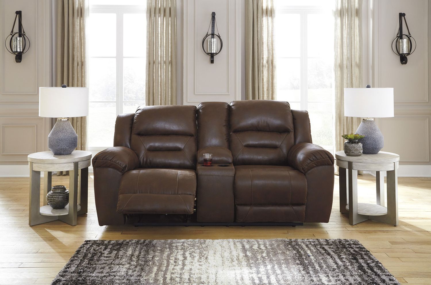 Stoneland Power Reclining Living Room Set In Chocolate 39904U2