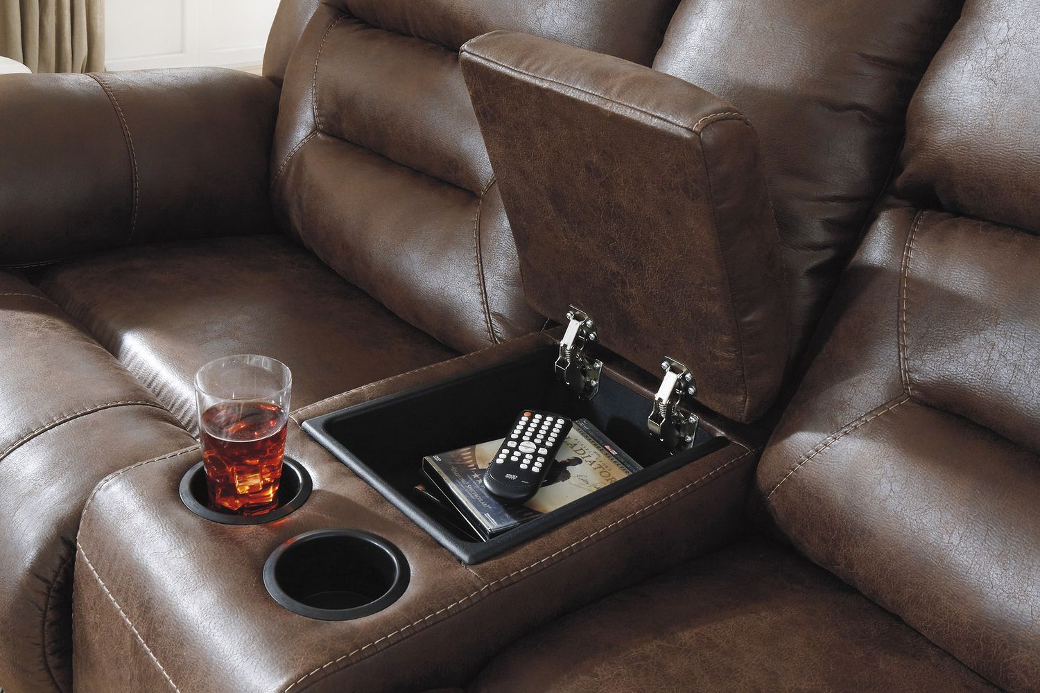 Stoneland Power Reclining Living Room Set In Chocolate 39904U2