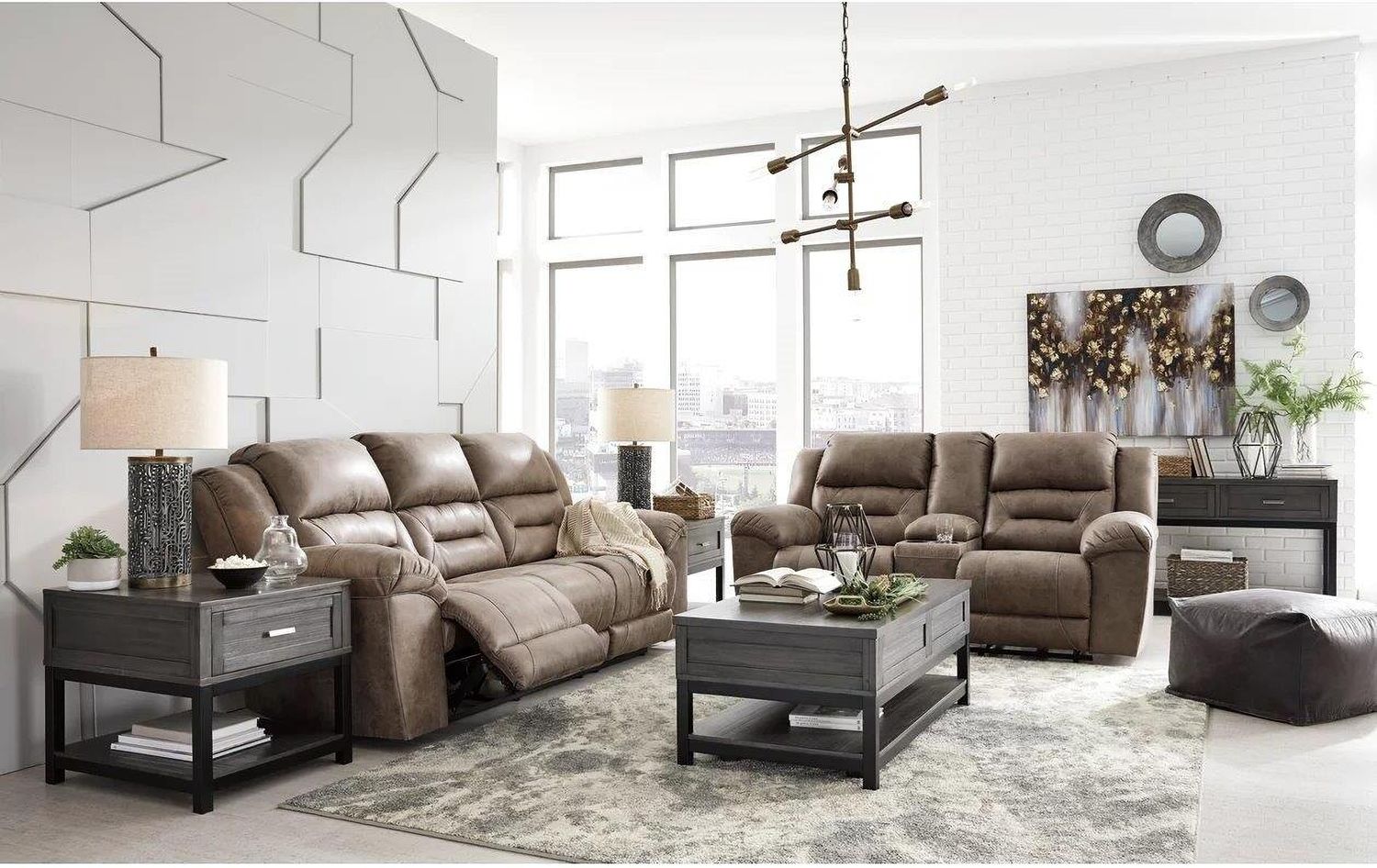 Stoneland Reclining Sofa In Fossil 3990588