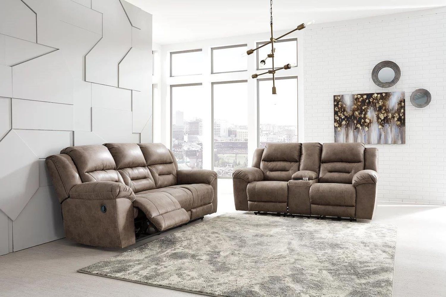 Stoneland Reclining Sofa In Fossil 3990588