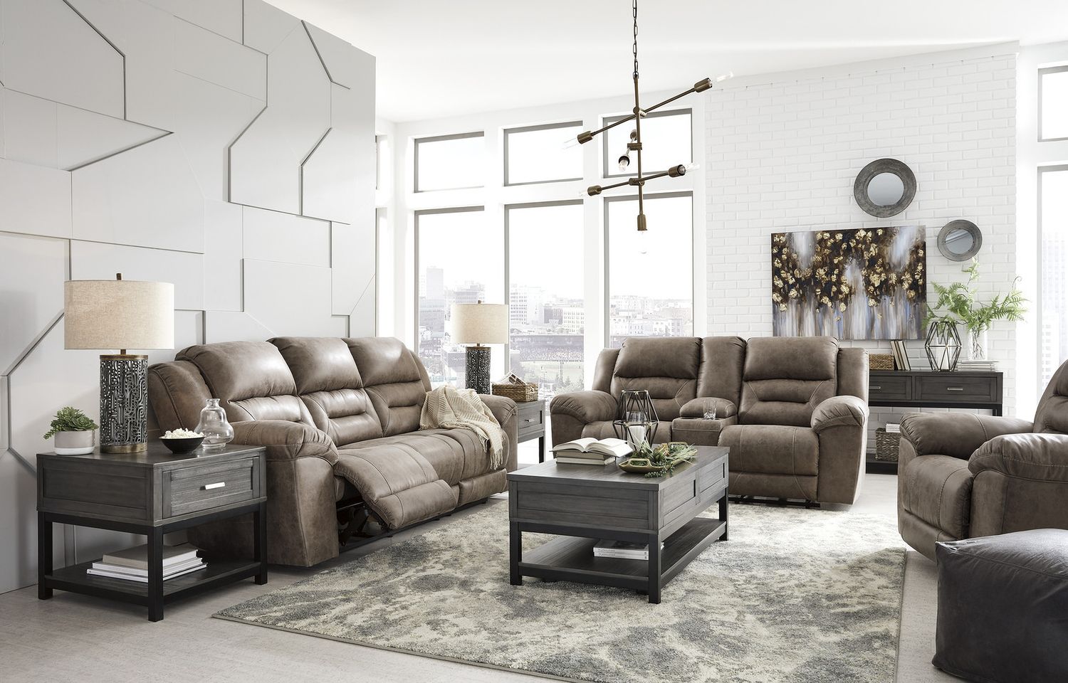 Stoneland Reclining Sofa In Fossil 3990588