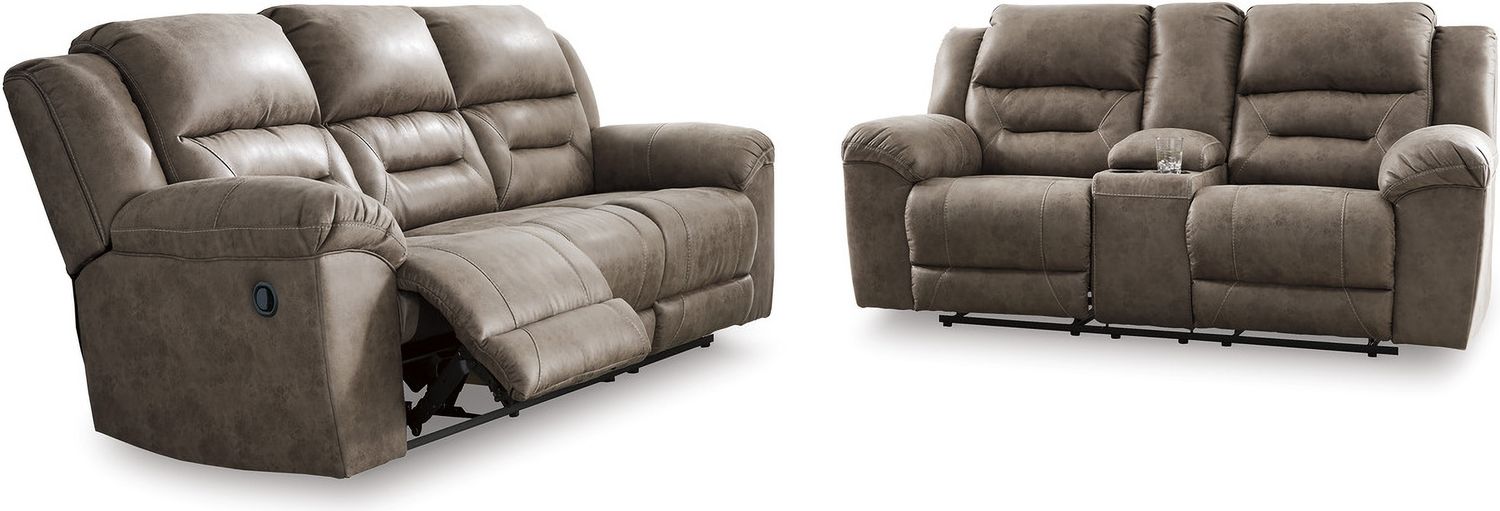 Stoneland Reclining Sofa In Fossil 3990588