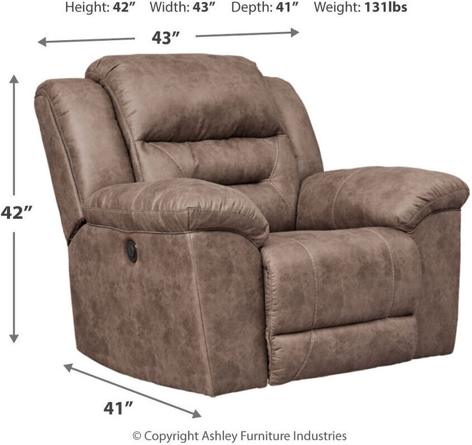 Stoneland Power Recliner In Fossil 3990598