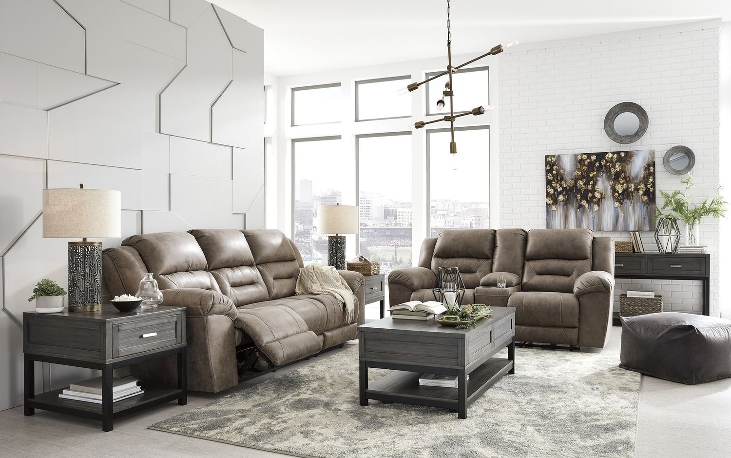 Stoneland Reclining Living Room Set In Fossil 39905U1
