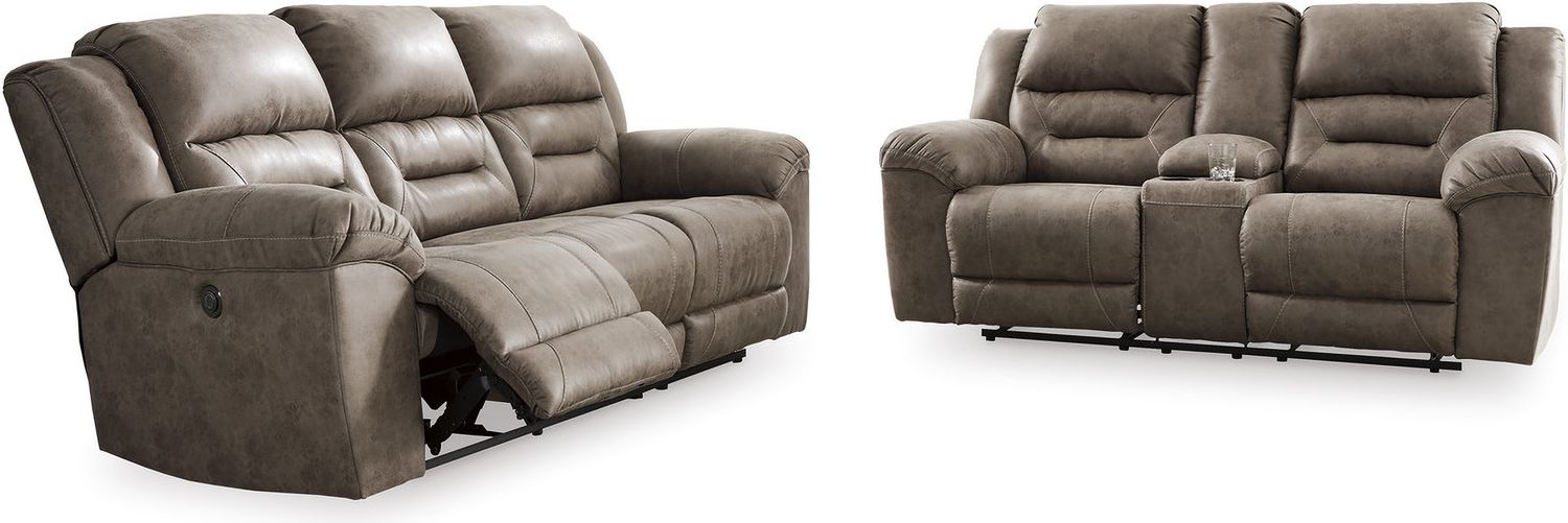 Stoneland Power Reclining Living Room Set In Fossil 39905U3