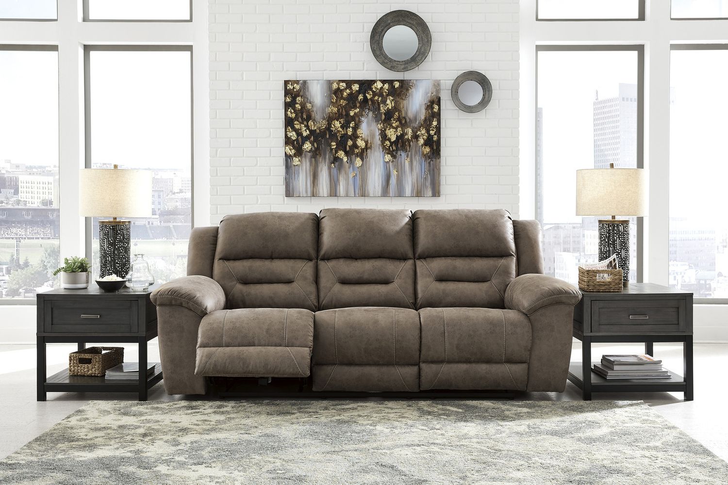 Stoneland Power Reclining Living Room Set In Fossil 39905U3