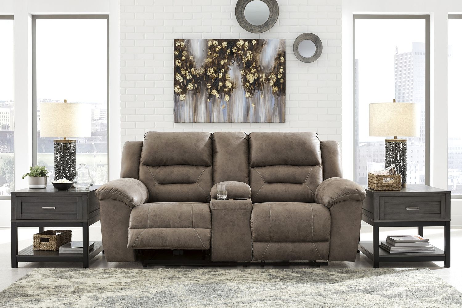 Stoneland Power Reclining Living Room Set In Fossil 39905U3