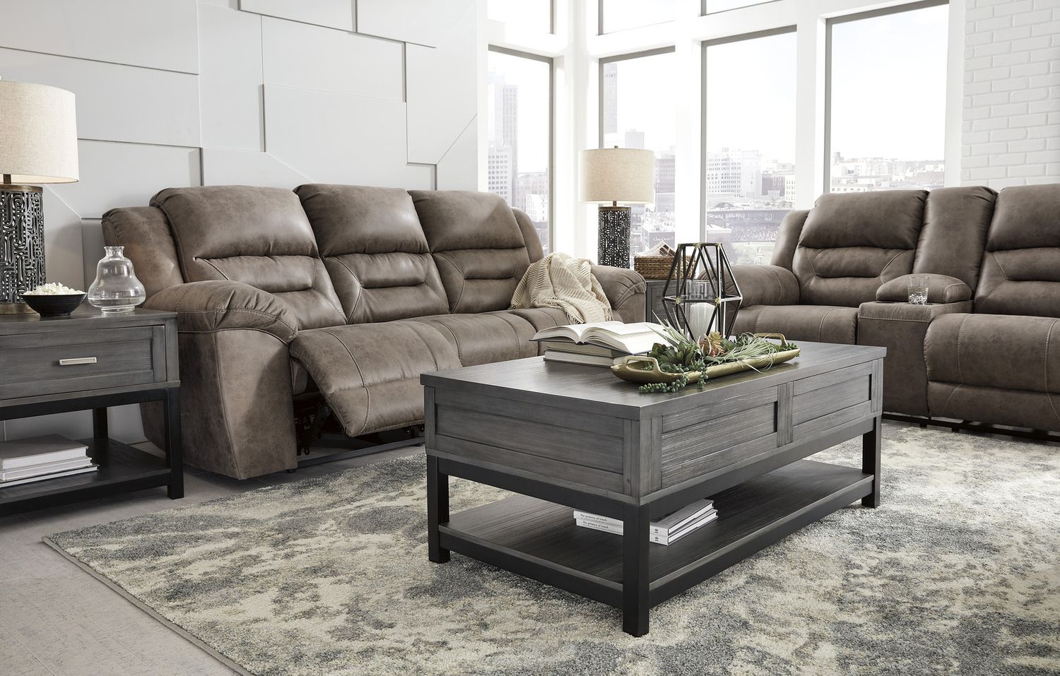 Stoneland Power Reclining Living Room Set In Fossil 39905U3