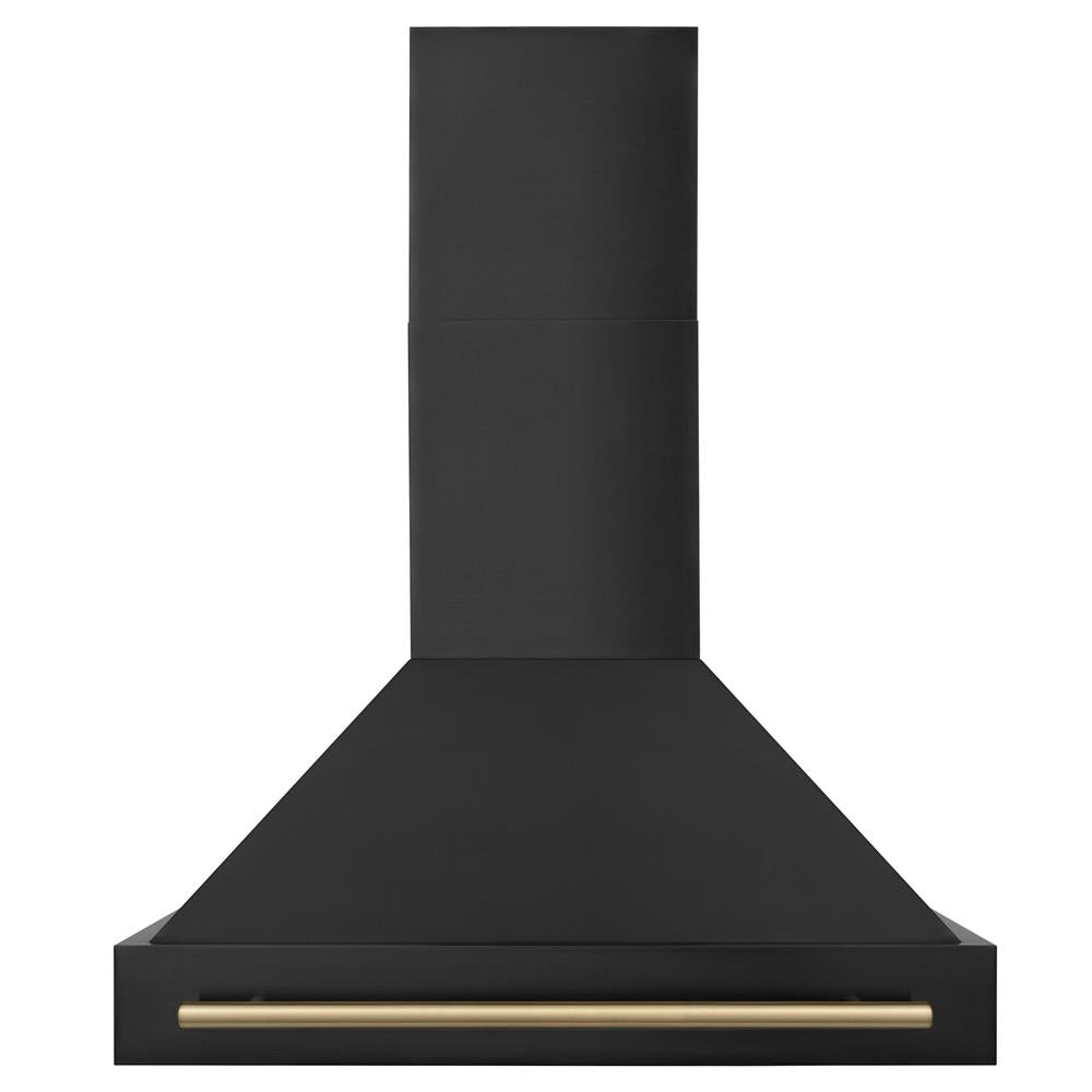 Autograph Edition 36 in. Kitchen Package with Black Stainless Steel Dual Fuel Range, Range Hood and Dishwasher with Champagne Bronze Accents 3AKPRABRHDWV36CB