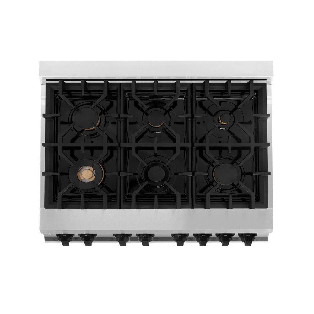 Autograph Edition 36 in. Kitchen Package with Stainless Steel Dual Fuel Range, Range Hood and Dishwasher with Matte Black Accents 3AKPRARHDWM36MB, product image 6 of 17