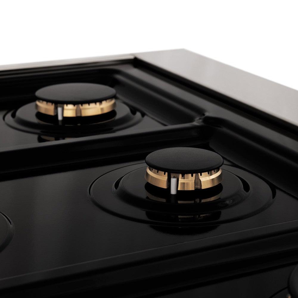Autograph Edition 48 in. Kitchen Package with Stainless Steel Dual Fuel Range, Range Hood and Dishwasher with Matte Black Accents 3AKPRARHDWM48MB