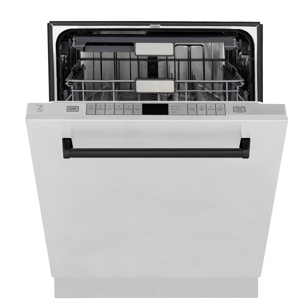 Autograph Edition 48 in. Kitchen Package with Stainless Steel Dual Fuel Range, Range Hood and Dishwasher with Matte Black Accents 3AKPRARHDWM48MB