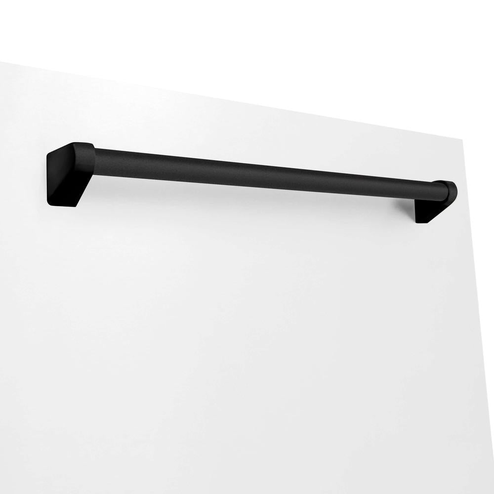 Autograph Edition 30 in. Kitchen Package with Stainless Steel Dual Fuel Range with White Matte Door, Range Hood and Dishwasher with Matte Black Accents 3AKPRAWMRHDWM30MB