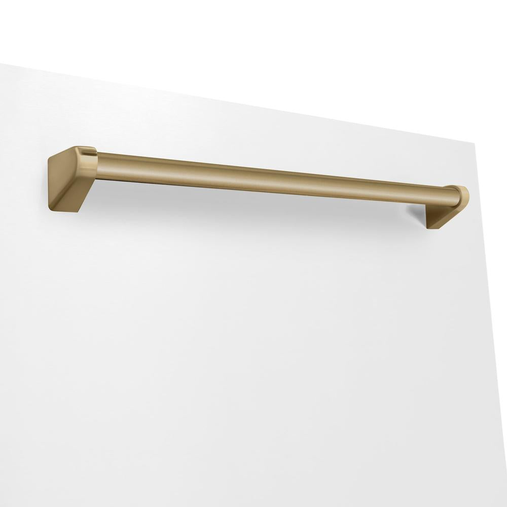 Autograph Edition 36 in. Kitchen Package with Stainless Steel Dual Fuel Range with White Matte Door, Range Hood and Dishwasher with Champagne Bronze Accents 3AKPRAWMRHDWM36CB, product image 16 of 22