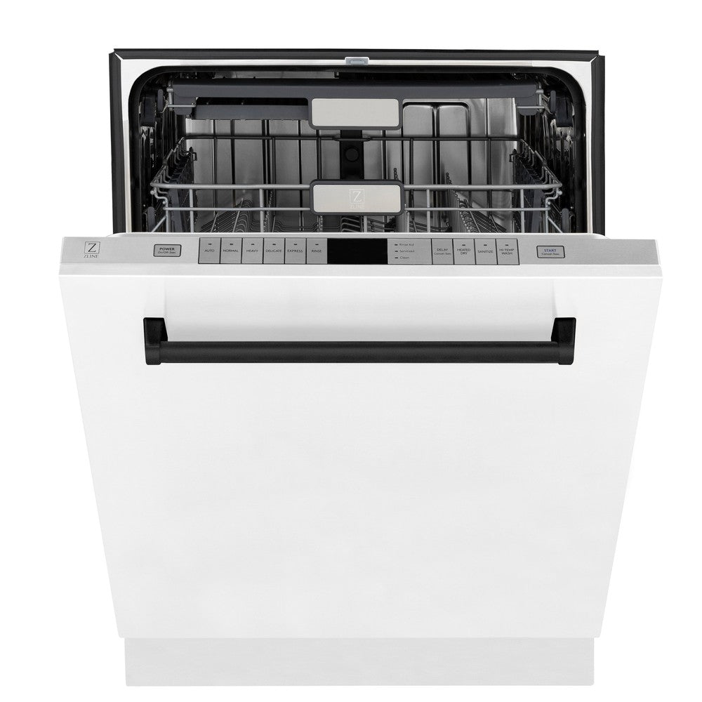 Autograph Edition 48 in. Kitchen Package with Stainless Steel Dual Fuel Range with White Matte Door, Range Hood and Dishwasher with Matte Black Accents 3AKPRAWMRHDWM48MB, product image 20 of 25