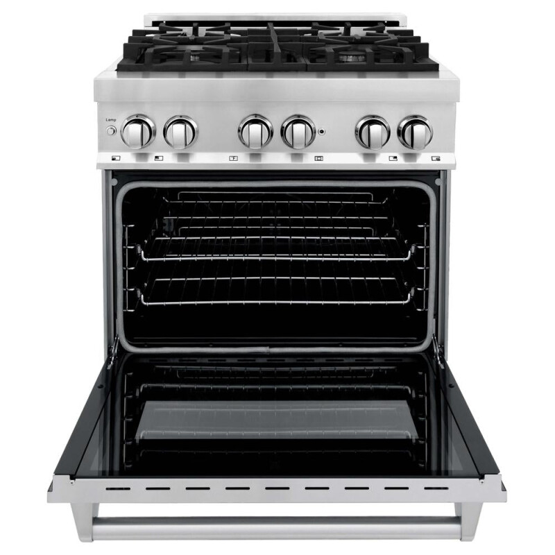 30 in. Kitchen Package with Stainless Steel Dual Fuel Range, Convertible Vent Range Hood and Dishwasher 3KPRARH30DW, product image 4 of 15