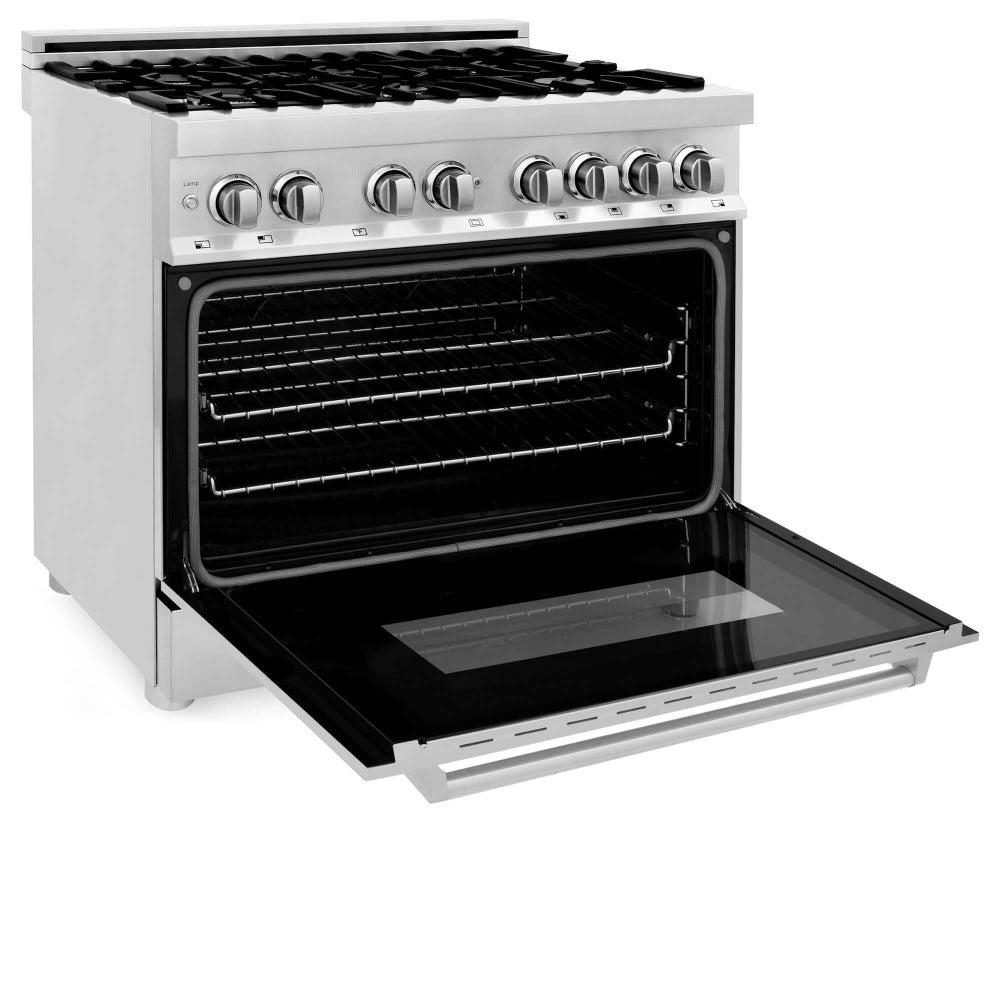 36 in. Kitchen Package with Stainless Steel Dual Fuel Range, Convertible Vent Range Hood and Tall Tub Dishwasher 3KPRARH36DWV