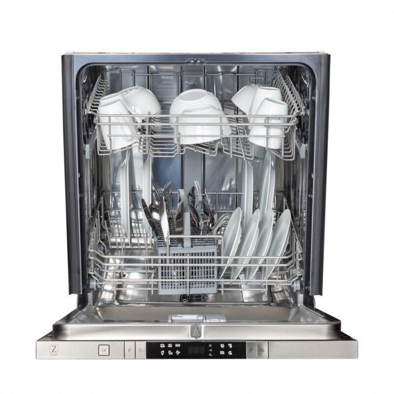 30 in. Kitchen Package with Satin Stainless Dual Fuel Range, Ducted Vent Range Hood and Dishwasher 3KPRASRH30DW