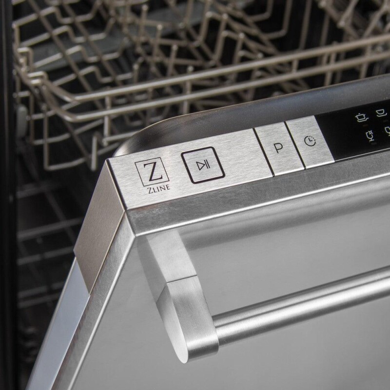 36 in. Kitchen Package with Satin Stainless Dual Fuel Range, Ducted Vent Range Hood and Dishwasher 3KPRASRH36DW