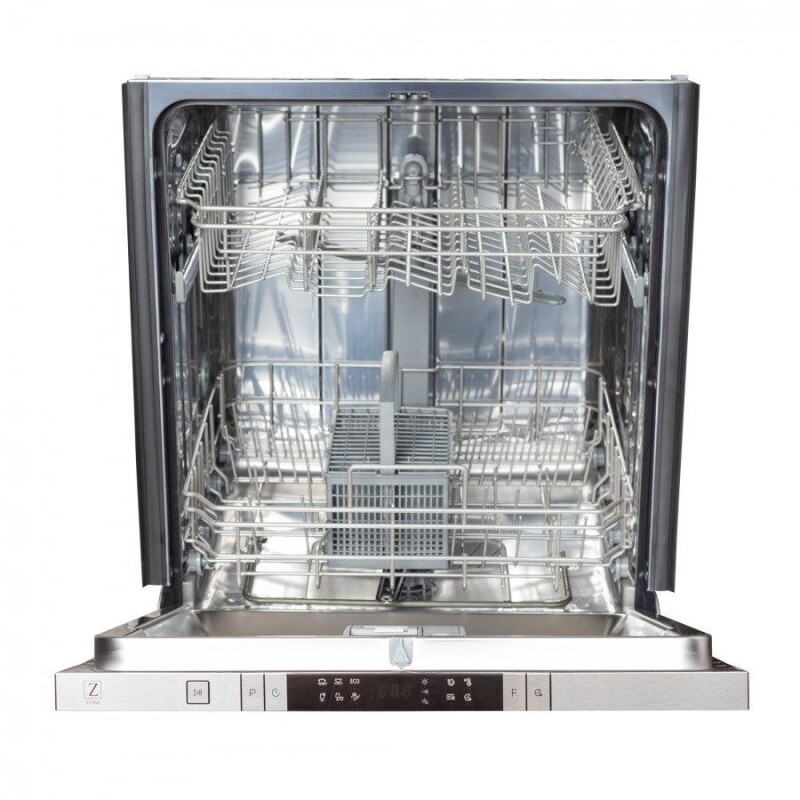 36 in. Kitchen Package with Satin Stainless Dual Fuel Range, Ducted Vent Range Hood and Dishwasher 3KPRASRH36DW