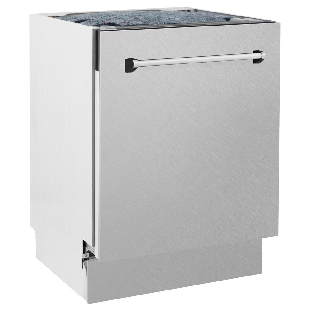 36 in. Kitchen Package with Satin Stainless Dual Fuel Range, Ducted Vent Range Hood and Tall Tub Dishwasher 3KPRASRH36DWV