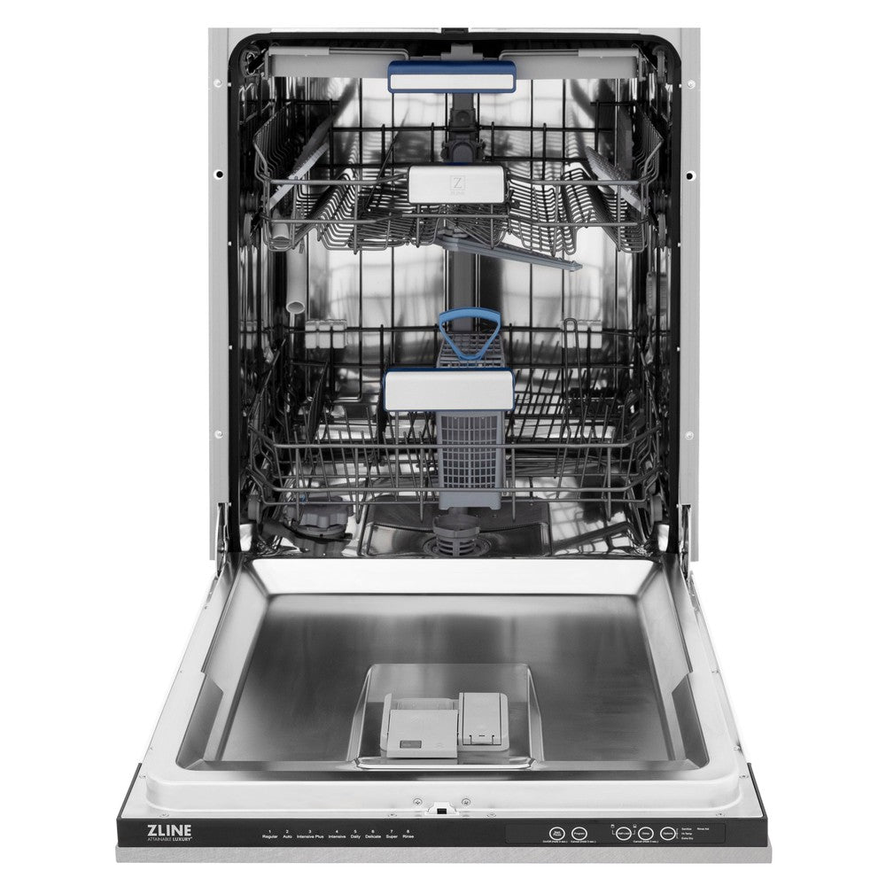 36 in. Kitchen Package with Satin Stainless Dual Fuel Range, Ducted Vent Range Hood and Tall Tub Dishwasher 3KPRASRH36DWV