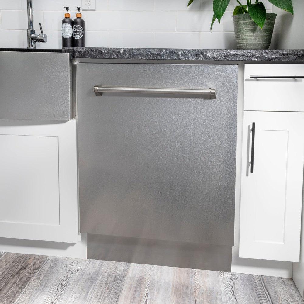 48 in. Kitchen Package with Satin Stainless Dual Fuel Range, Ducted Vent Range Hood and Tall Tub Dishwasher 3KPRASRH48DWV
