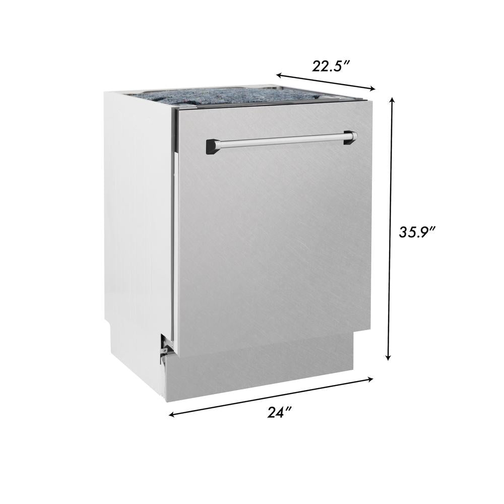 48 in. Kitchen Package with Satin Stainless Dual Fuel Range, Ducted Vent Range Hood and Tall Tub Dishwasher 3KPRASRH48DWV