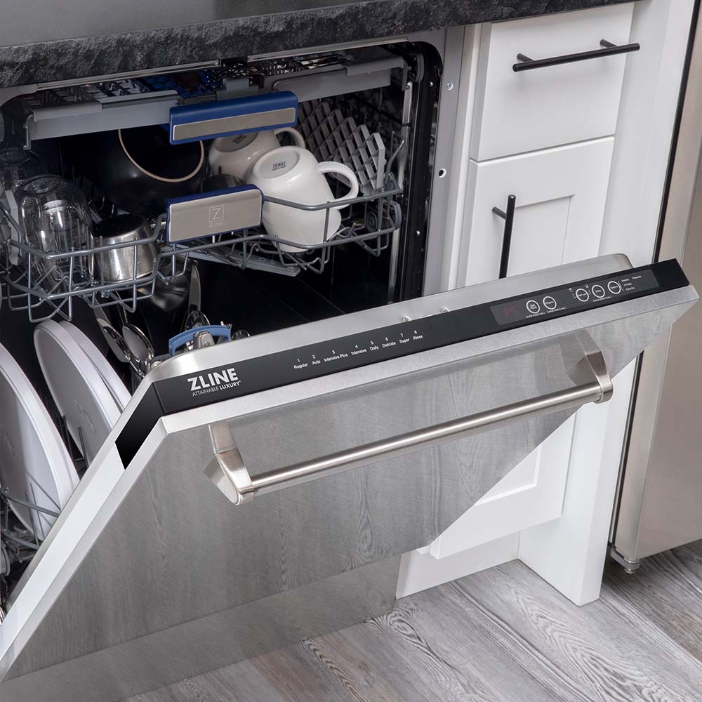 48 in. Kitchen Package with Satin Stainless Dual Fuel Range, Ducted Vent Range Hood and Tall Tub Dishwasher 3KPRASRH48DWV