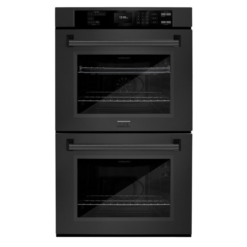 Kitchen Package with 30 in. Black Stainless Steel Rangetop, 30 in. Convertible Range Hood and Double Wall Oven 3KPRTBRH30AWD