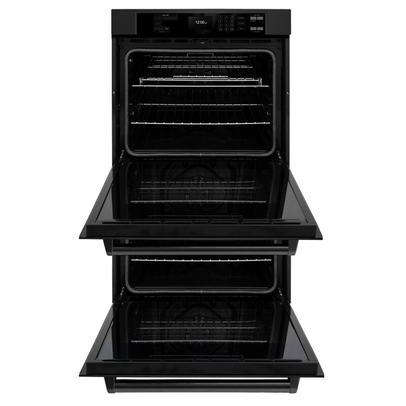 Kitchen Package with 30 in. Black Stainless Steel Rangetop, 30 in. Convertible Range Hood and Double Wall Oven 3KPRTBRH30AWD