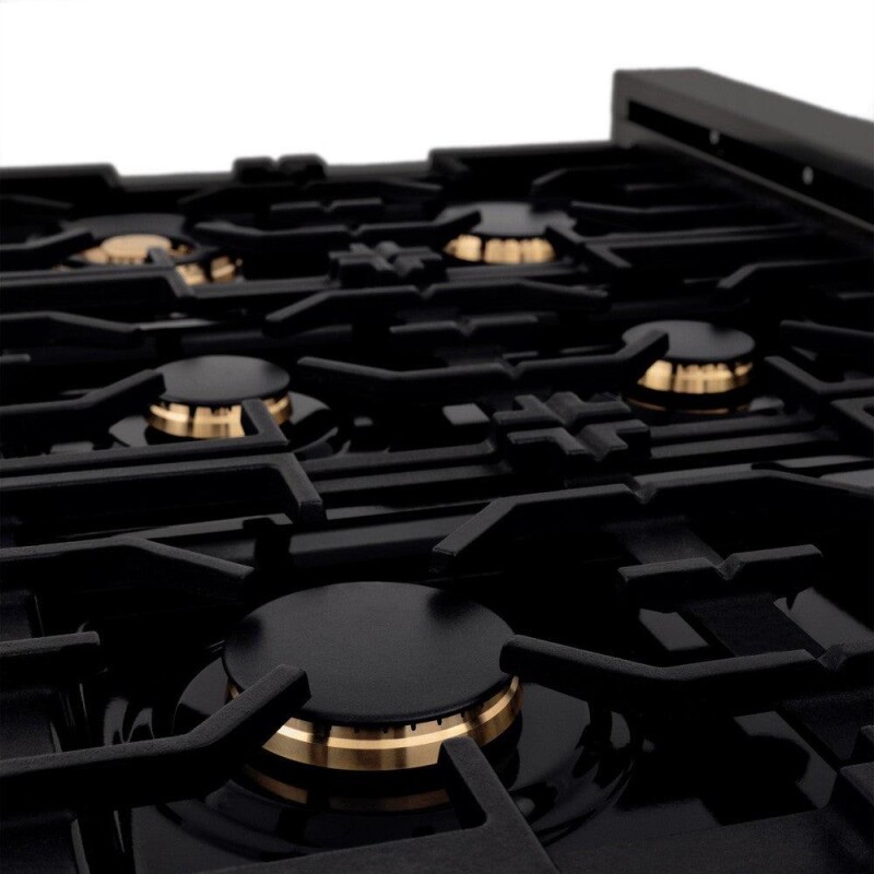 Kitchen Package with 36 in. Black Stainless Steel Rangetop, 36 in. Convertible Range Hood and Double Wall Oven 3KPRTBRH36AWD