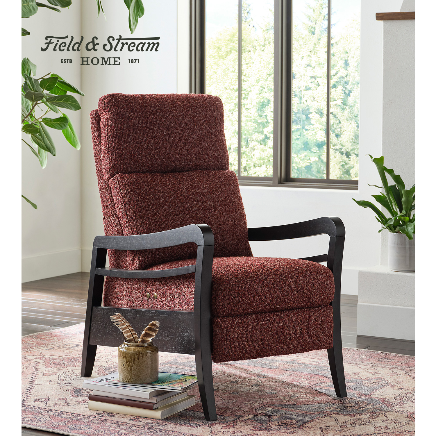 Ryberson - Modern High Leg Recliner - Dark Walnut - 3L00DW 3L00DW