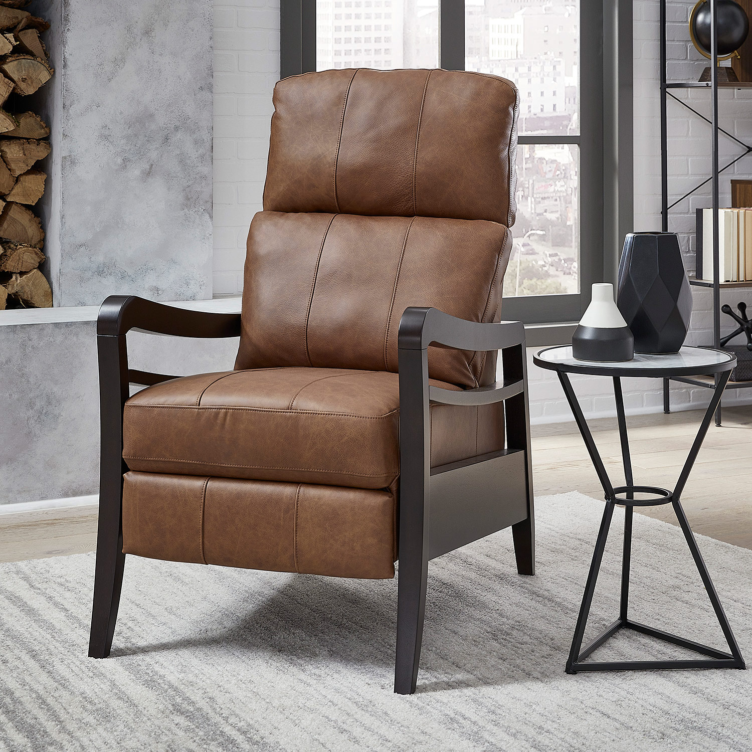 Ryberson - Modern High Leg Recliner - Dark Walnut - 3L00DW 3L00DW