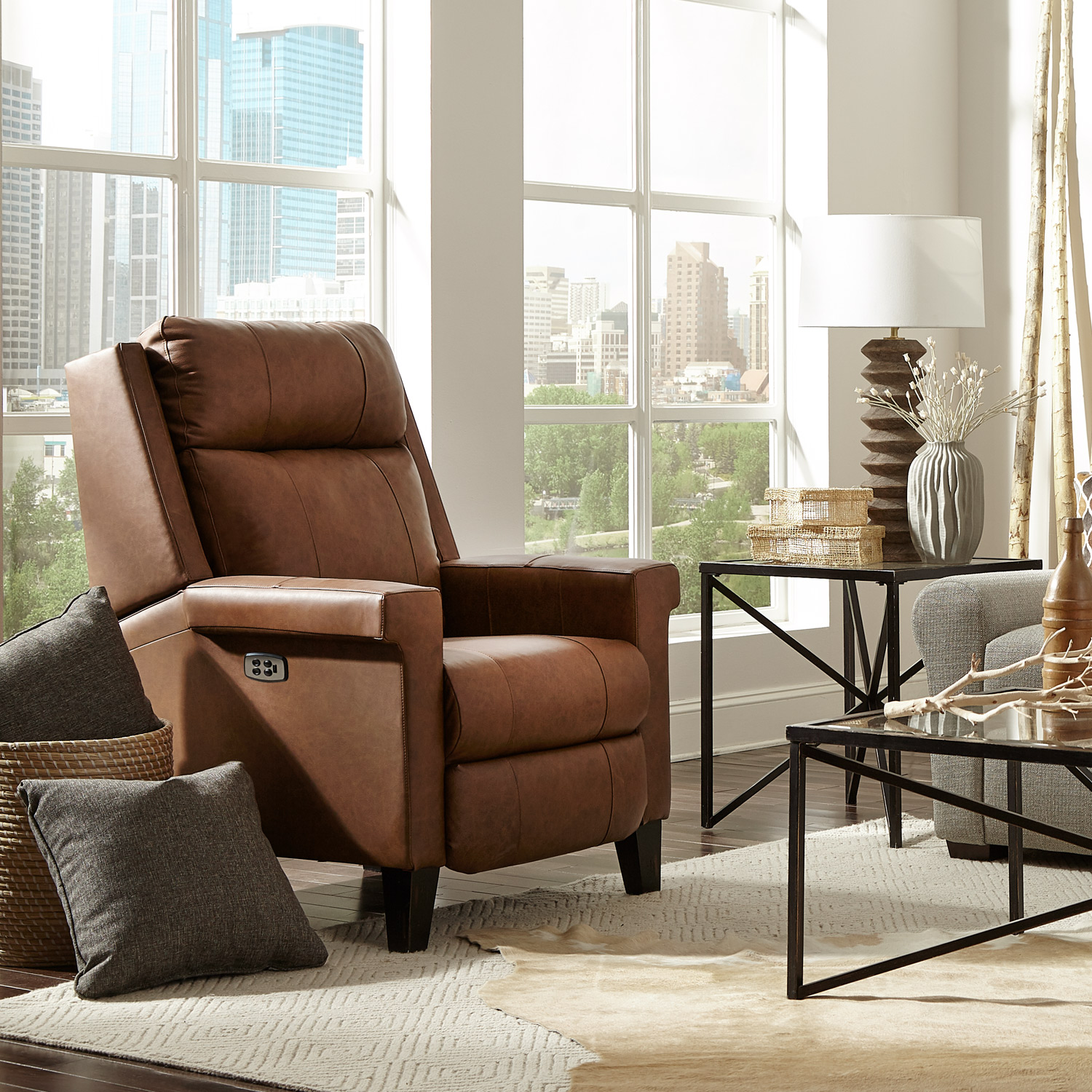Prima - High-leg Recliner - Dark Walnut - 3LP40DW 3LP40DW