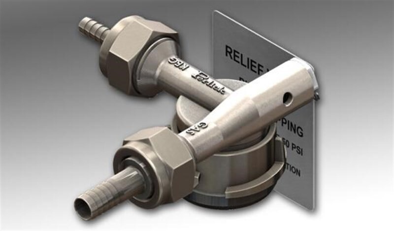 Low Profile Keg Coupler - uniquely constructed for tapping in tight space 40030SSLD